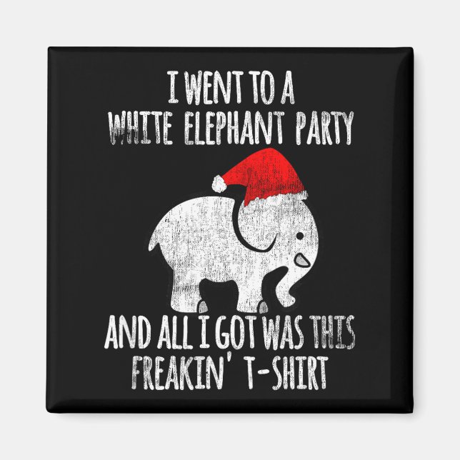 Imã White Elephant Christmas Fun Gift Exchange Contest (Frente)