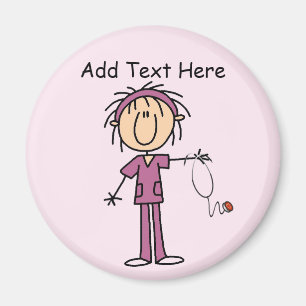 Imã White Female Stick Figura T-shirts e presentes