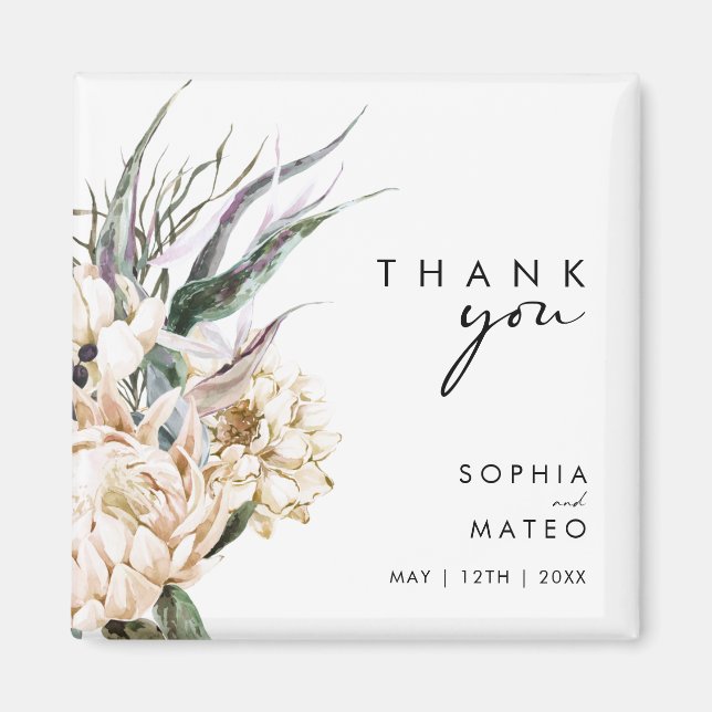 Imã White Floral | Fim De Casamento (Frente)