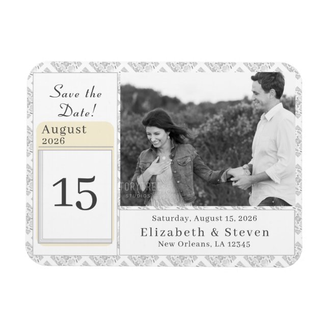 Ímã White Lace Católico Salve o Flexível Magneta Fotog (Horizontal)