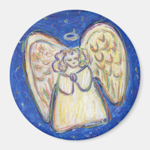 Imã White Light Guardian Angel Art Personals Magnets