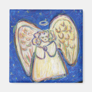 Imã White Light Guardian Angel Art Personals Magnets