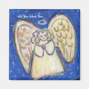 Imã White Light Guardian Angel Personalizado Magnets