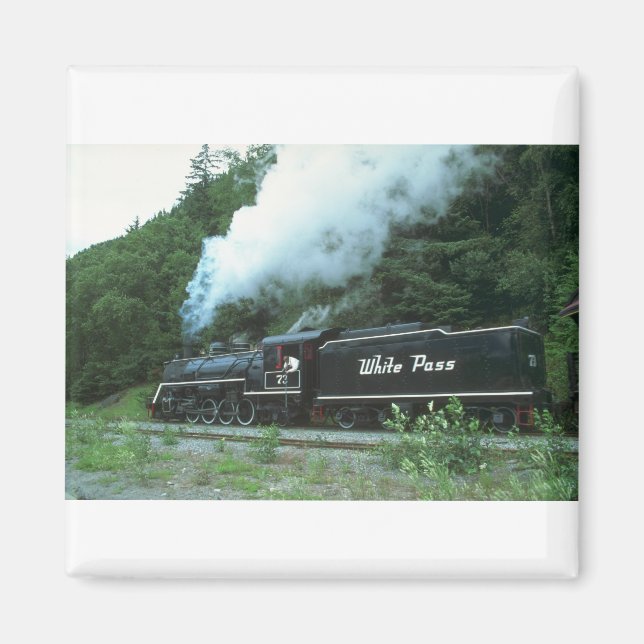 Imã White Pass e Yukon em White Pass, em Skagway, (Frente)