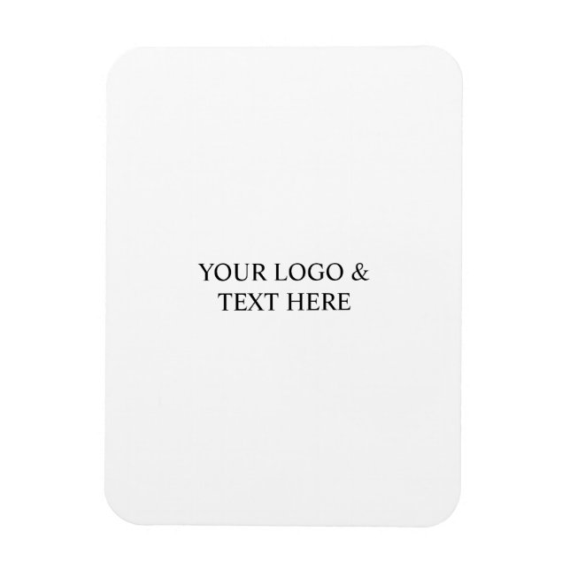Ímã White Personalized – Your Logo & Text Here (Vertical)