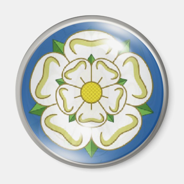 Imã White Rose of Yorkshire Flag (Frente)