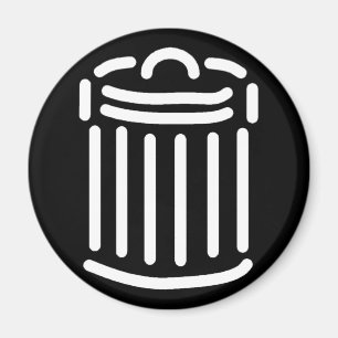 Imã White Trash Can Symbol