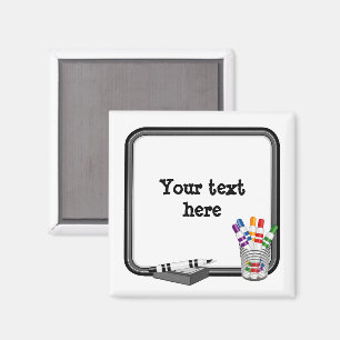 Imã Whiteboard Magnet, Personalize seu texto