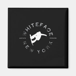 Imã Whiteface Mountain New York - Retro Snowboar