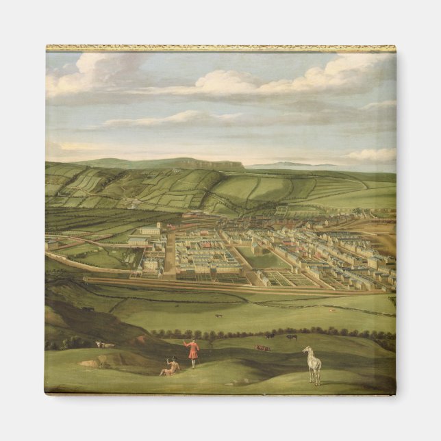 Imã Whitehaven, Cumbria, Mostrando Flatt Hall, c.1730- (Frente)