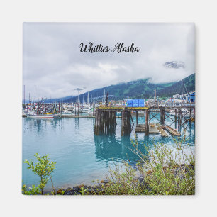Imã Whittier Alaska Harbor Square Magnet