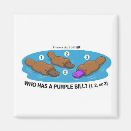 Imã Who Has A Purple Bill? Cute Platypus Australia Gam