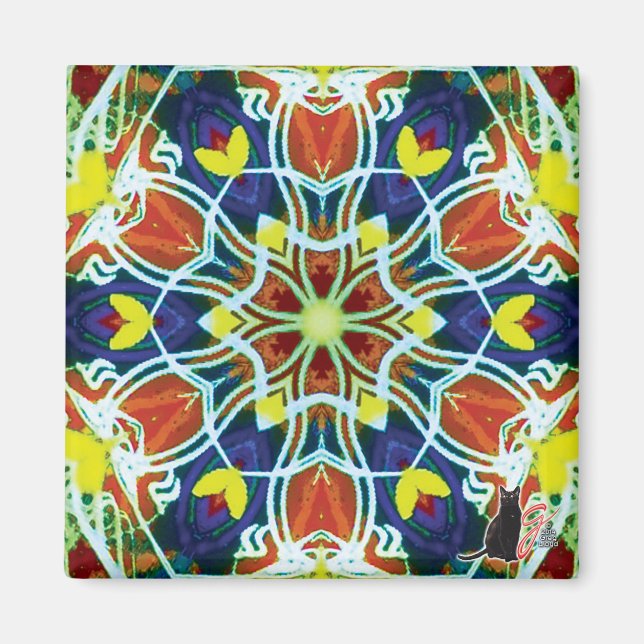 Imã Wicker Kaleidoscope Magnet (Frente)