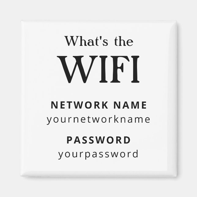 Imã Wifi Network and Password Business Retail (Frente)