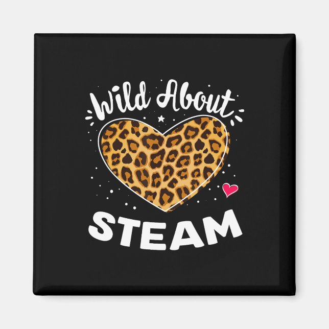 Imã Wild About Steam Leopard Squad Stem Byck To School (Frente)