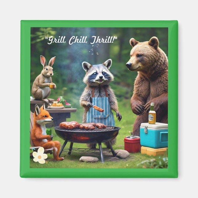 Imã "Wild Friends BBQ Co." (Frente)