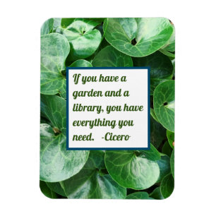 Ímã Wild Ginger Green Leaves Garden Lover Quote