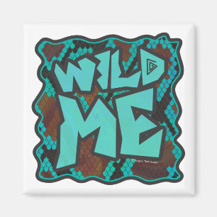 Imã Wild Me Cobra Brown and Teal Impressão