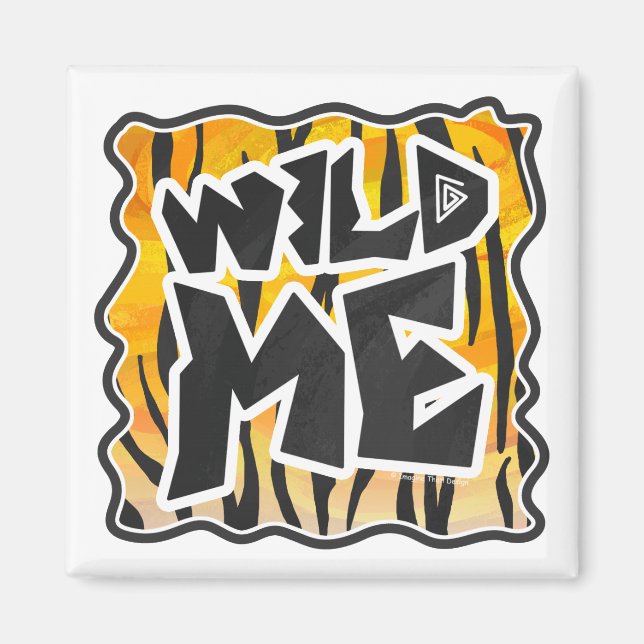 Imã Wild Me Tiger Orange and Black (Frente)
