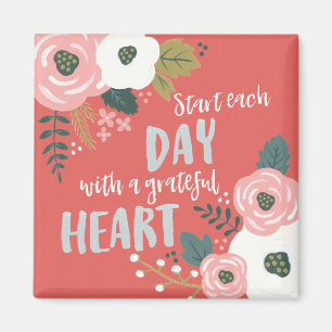 Imã Wildflower Daydreams - Tipografia Grateful Heart