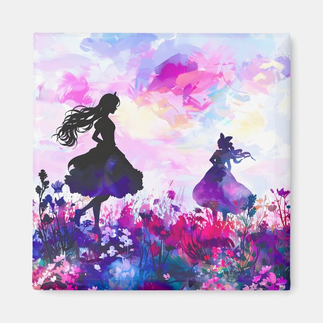 Imã Wildflower Wonderland Watercolor (Frente)