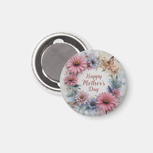 Imã WildFlowers Happy Mother's Day (Front/Back)