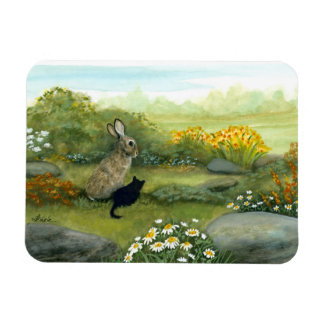 Ímã Wildlife Wonders Rabbit e Kitten por Bihrle