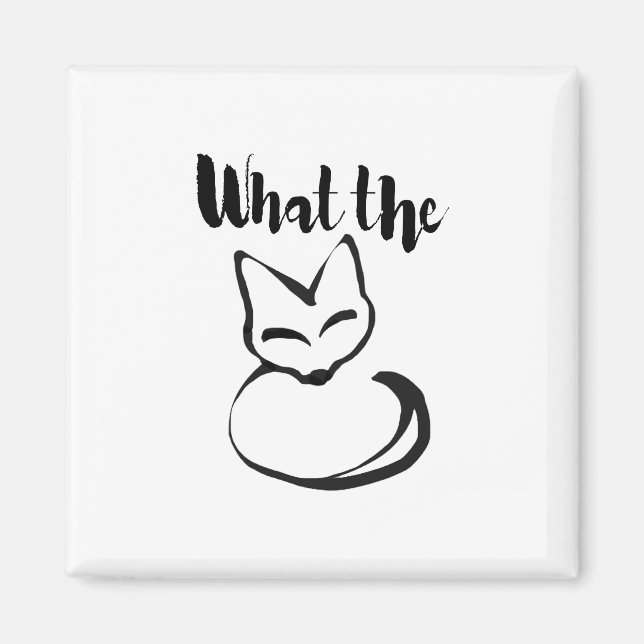 Imã Wildly Punny — O que a Raposa? Arte de Pun Minimal (Frente)