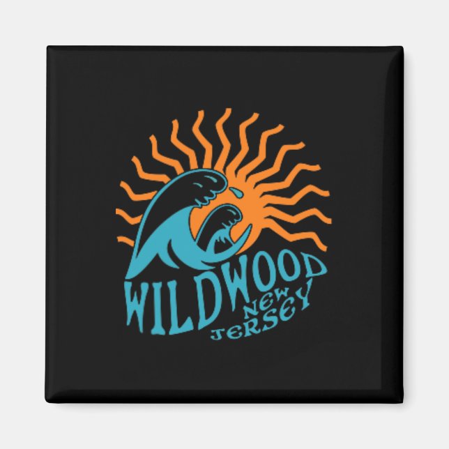 Imã Wildwood New Jersey Beach Frente E Trás (Frente)