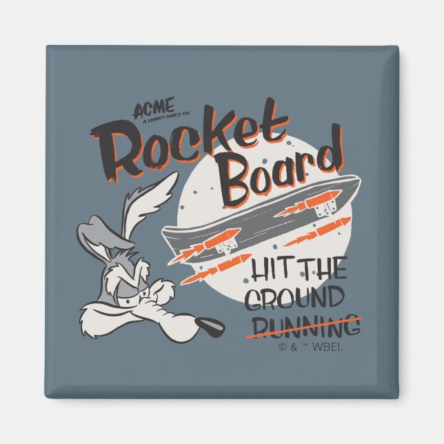 Imã WILE E. COYOTE™ ACME Rocket Board (Frente)
