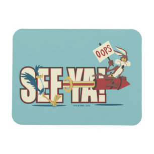 Ímã Wile E. Coyote Rocketing Past ROAD RUNNER™