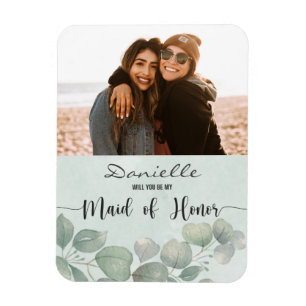 Ímã Will You Be My Maid of Honor sage green