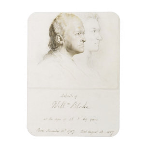 Ímã William Blake (1757-1827) na juventude e na idade