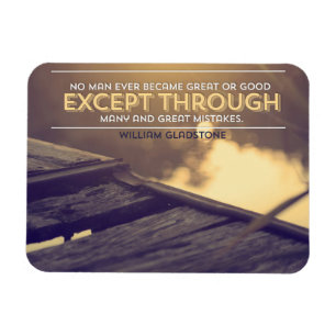 Ímã William Gladstone Inspirational Citação "Erros"