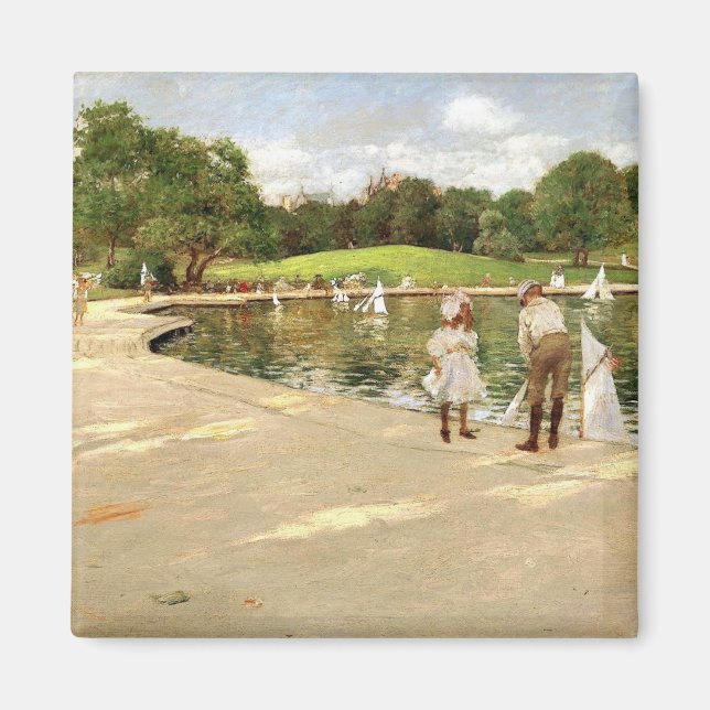 Imã William Merritt Chase-The Lake for Miniature Yacht (Frente)