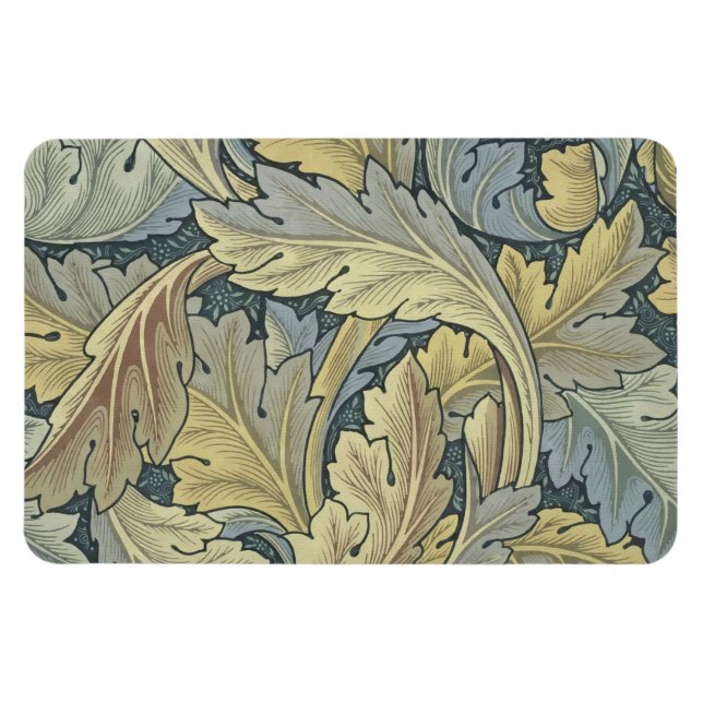 Ímã William Morris Acanthus Deixa Arte Floral Nouveau (Horizontal)
