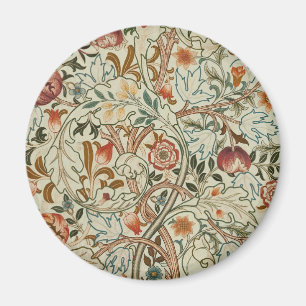 Imã William Morris Acanthus Embroidery Floral Padrão