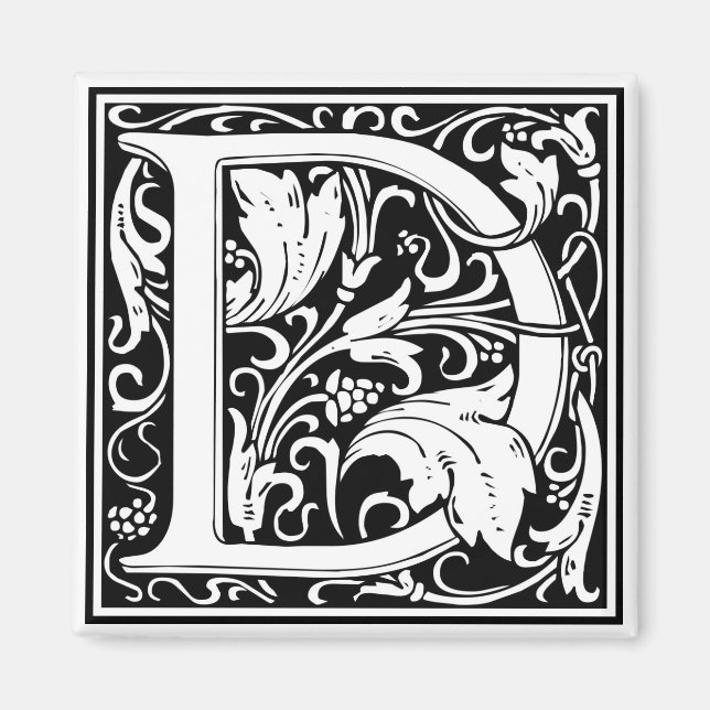 Imã William Morris Alphabet "D" (Frente)