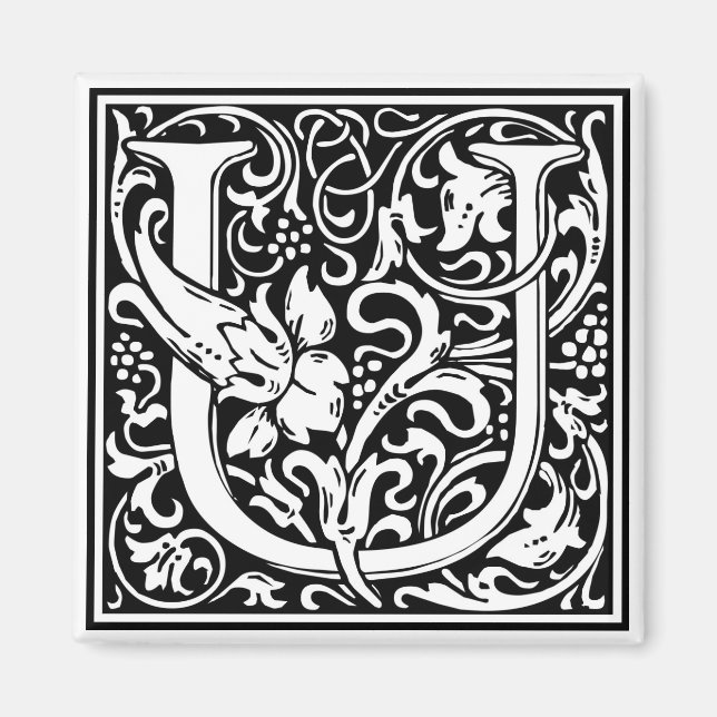 Imã William Morris Alphabet "U" (Frente)