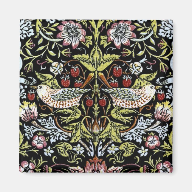 Imã William Morris aves e flores 2 (Frente)