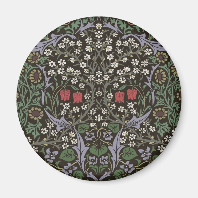 Imã William Morris Blackthorn Tapestry Floral (Frente)