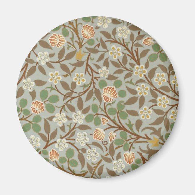 Imã William Morris Clover Flower Art Pattern (Frente)