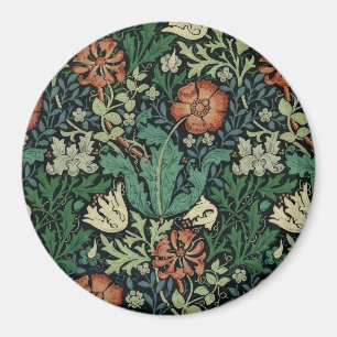 Imã William Morris Compton Floral Art Nouveau Pattern