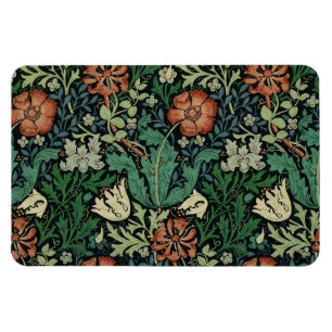 Ímã William Morris Compton Floral Art Nouveau Pattern
