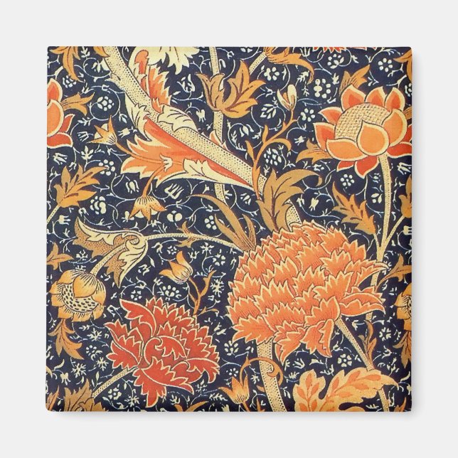 Imã William Morris Cray Floral Art Nouveau Pattern (Frente)