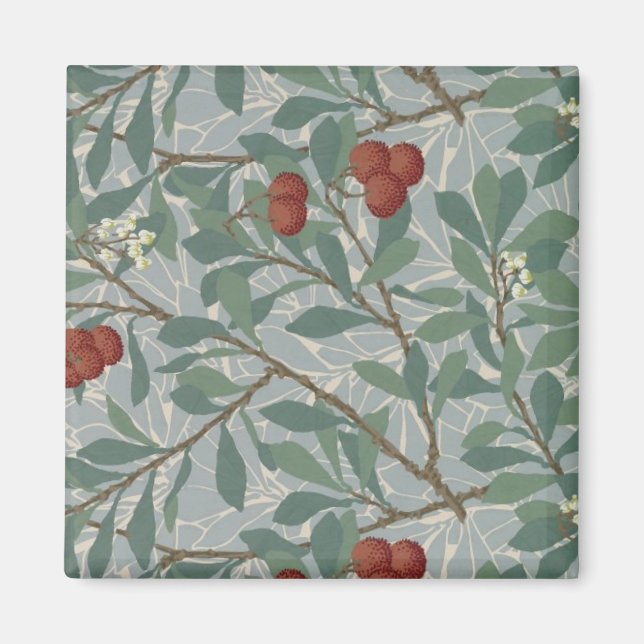 Imã William Morris Decorative Art Arbutus Pattern (Frente)