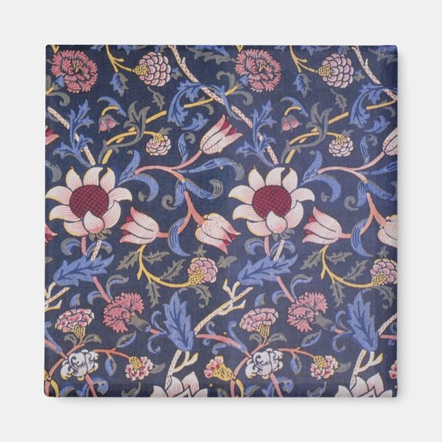 Imã William Morris Evenlode - Padrão Têxtil (Frente)