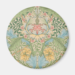 Imã William Morris Flor de Murta Floral Botânico