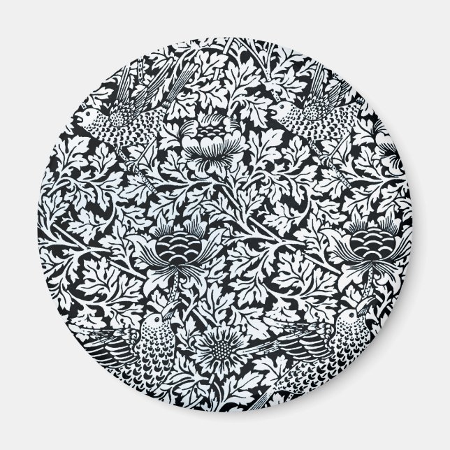 Imã William Morris Floral Pattern Bird Anenome (Frente)