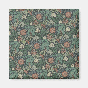 Imã William Morris Floral Vintage Rosa Verde Compton